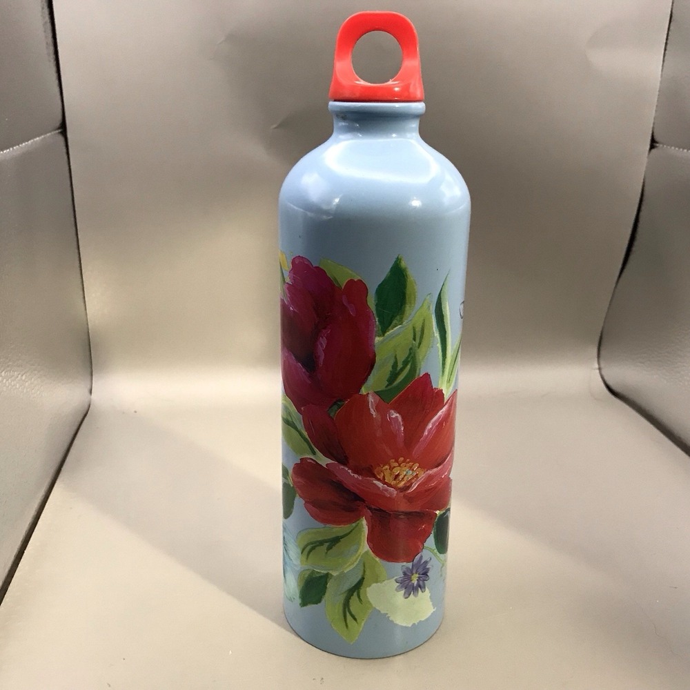 The Pioneer Woman Stainless Steel Water‎ Bottle 25 oz 2015/Blue Floral
